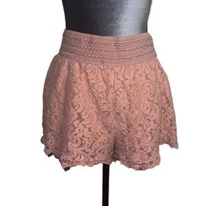 Ambiance Plus Size Lace Shorts 1X
